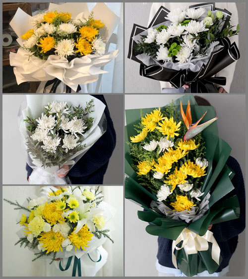 广东江门市台山市台城街道北坑村白事花束代送